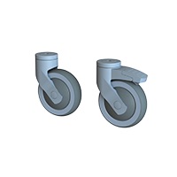 Ruote in nylon Ø 125 mm (2 con freno)