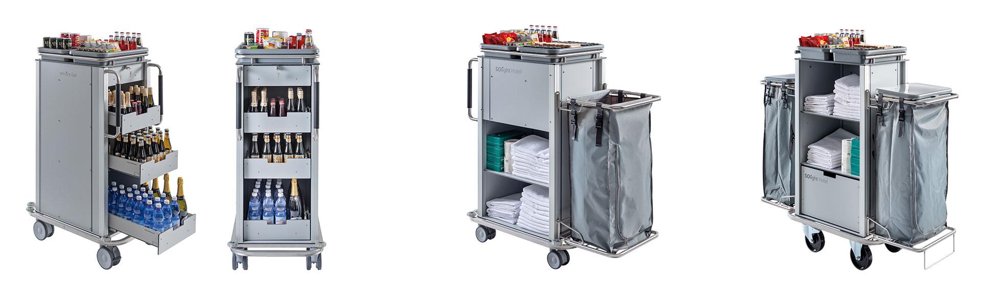 Carrelli Falpi per servizio bar Solight Housekeeping